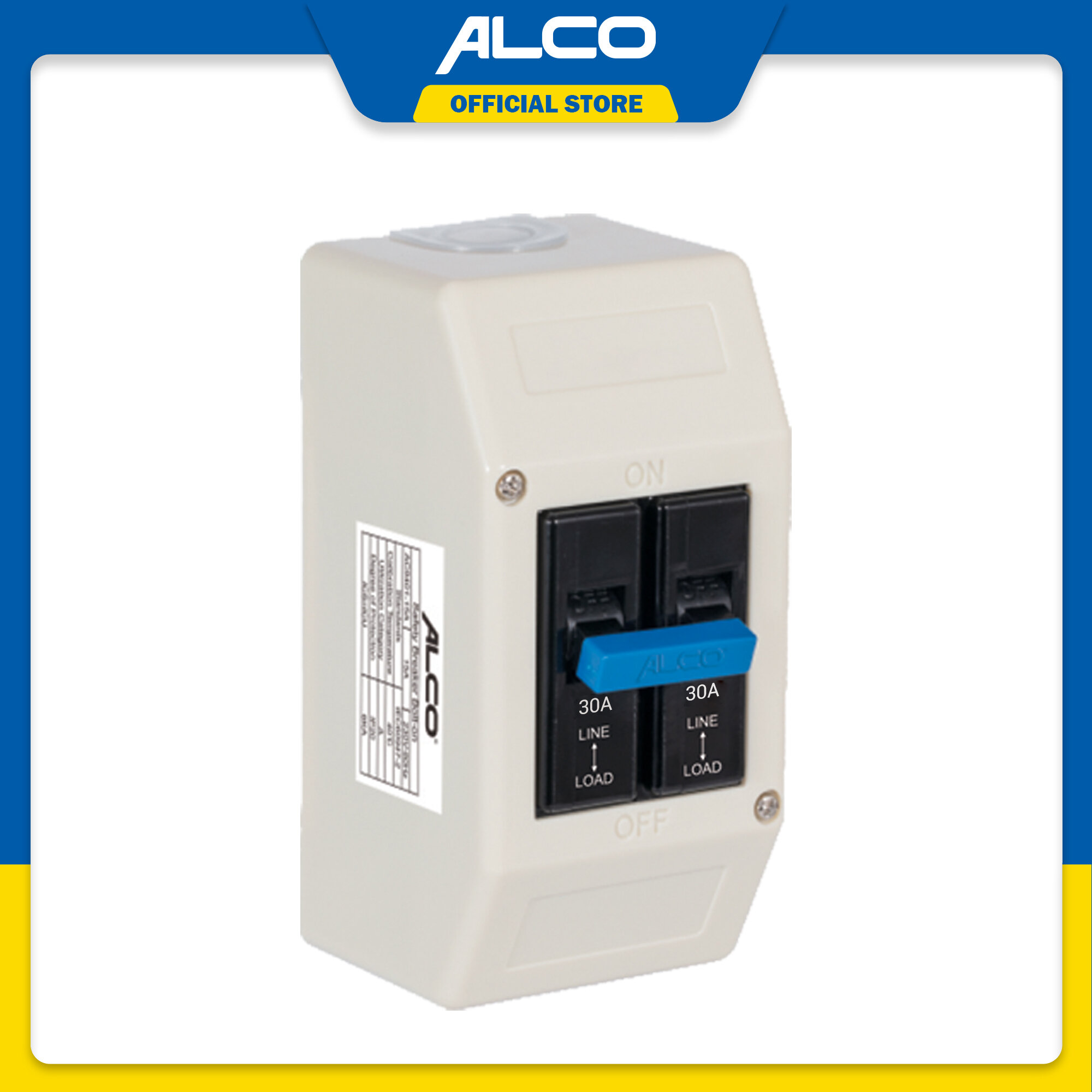 Alco Mini Safety Breaker with cover and outlet