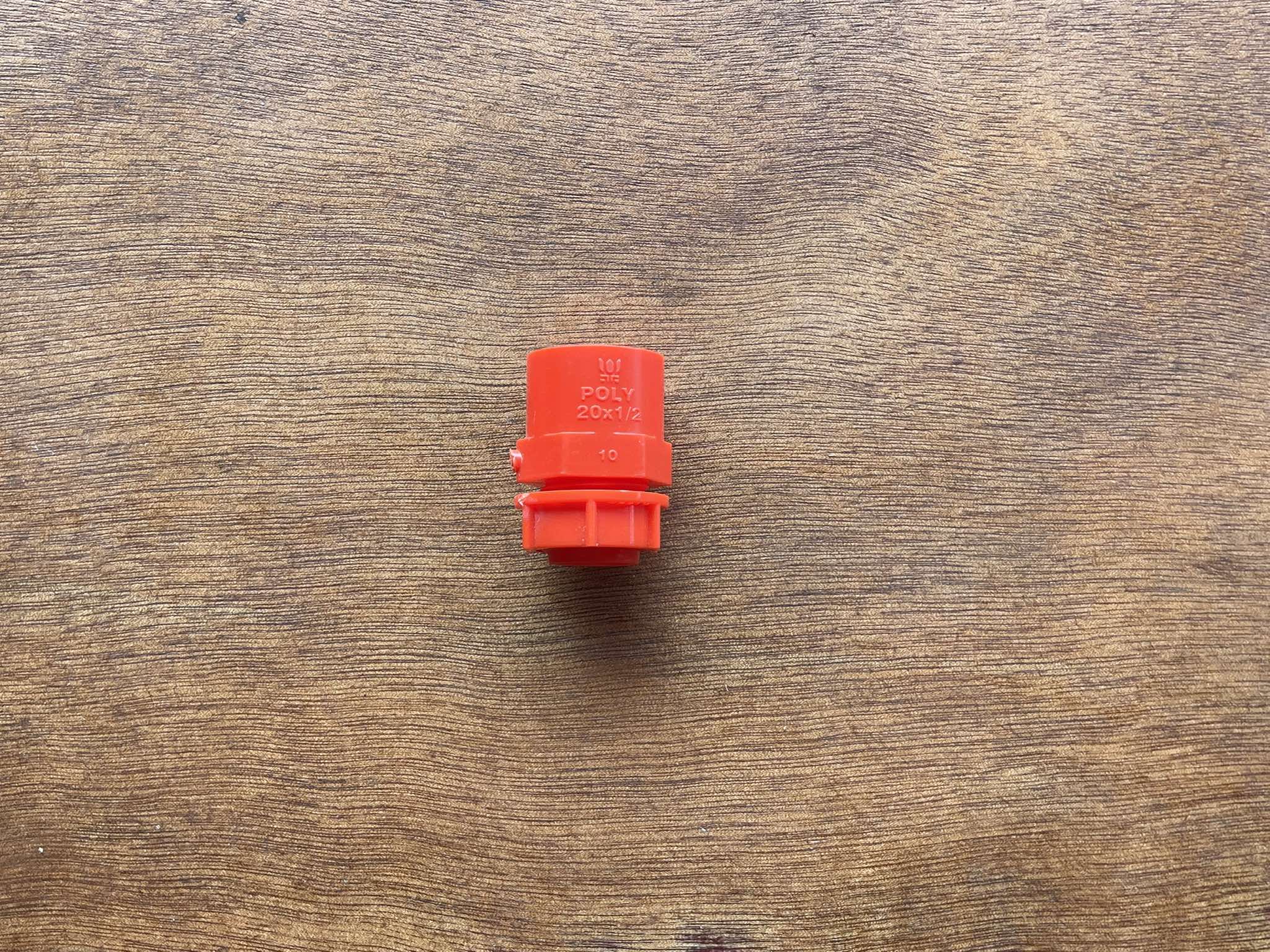 Poly Orange Male Adapter with Lockout PVC
