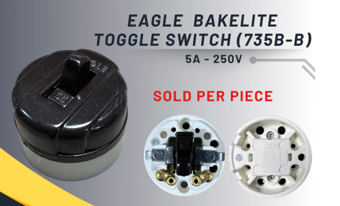 Eagle Bakelite surface toggle with three way surface toggle switches